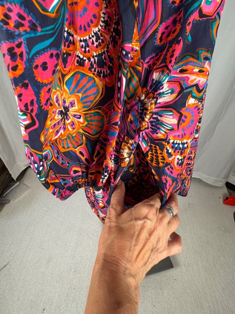 Johnny Was Eyes On You Poplin Floral Tunic Dress XS Boho Style - Picture 9 of 16